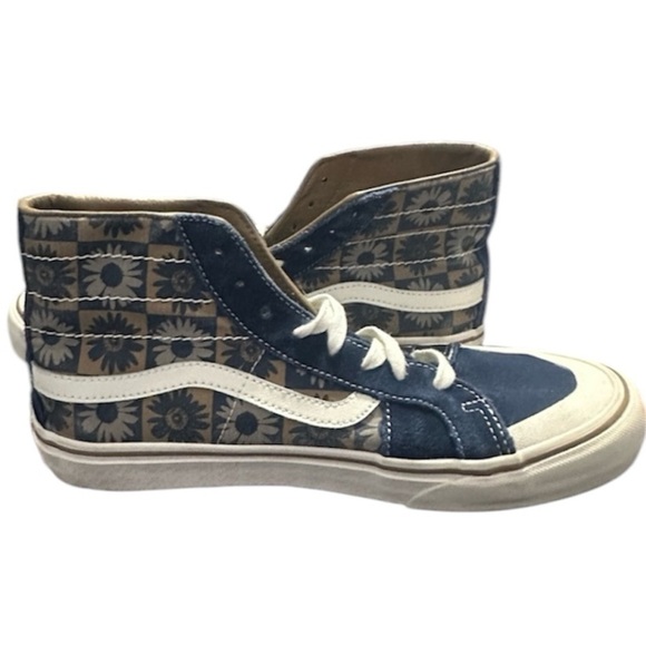 Vans SK8-Hi 138 Decon High Top Unisex Blue White Floral Lace Up Sneakers - Picture 5 of 8